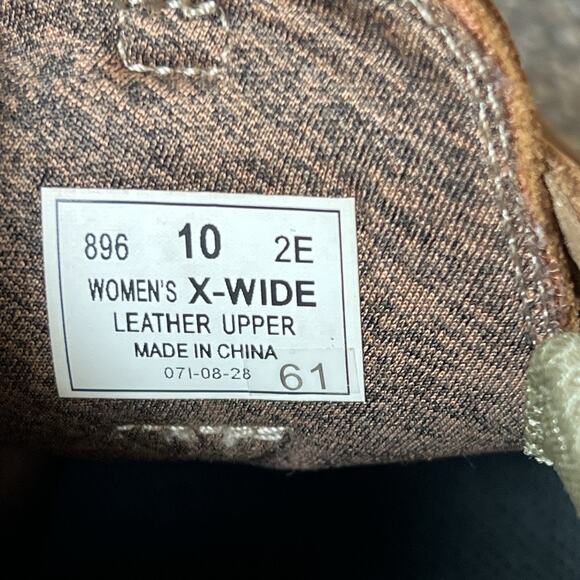 Orthofeet 896 Cognac Leather Shoes Womens Size 10 2E X-Wide Comfort Casual Flats - Picture 11 of 11